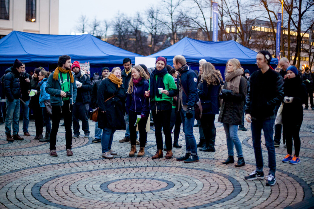 Fra markering av den internasjonale studentdagen på det juridiske fakultet ved Universitetet i Oslo. Arkivfoto. Fra markering av den internasjonale studentdagen på det juridiske fakultet ved Universitetet i Oslo. Arkivfoto.