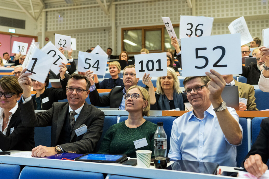 Representantskapet i UHR vedtok ny organisasjonsmodell under møtet på Lillehammer 15. november 2017. Foto: Ketil Blom Haugstulen Representantskapet i UHR vedtok ny organisasjonsmodell under møtet på Lillehammer 15. november 2017. Foto: Ketil Blom Haugstulen