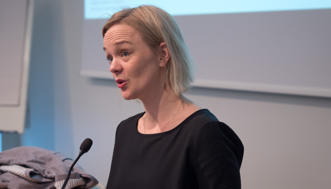 Ingvild Reymert, forsker ved NIFU, mener forskere ved instituttene har for lite tid og rom til å delta i den offentlige debatten. Foto: Petter Berntsen Ingvild Reymert, forsker ved NIFU, mener forskere ved instituttene har for lite tid og rom til å delta i den offentlige debatten. Foto: Petter Berntsen