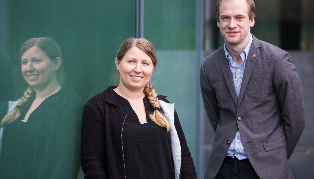 Guro Lind og Magnus Aronsen ble valgt som ledere av Akademiet for yngre forskere på generalforsamlingen 23. oktober. Foto: Siri Øverland Eriksen Guro Lind og Magnus Aronsen ble valgt som ledere av Akademiet for yngre forskere på generalforsamlingen 23. oktober. Foto: Siri Øverland Eriksen