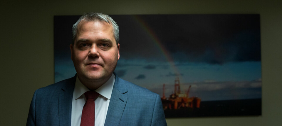 Roy Steffensen (FrP), leder i Utdanningskomiteen 2017-2021. Bildene tatt på kontoret hans på Stortinget. Foto: David Engmo