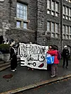 Palestina demonstranter ntnu rektors kontor