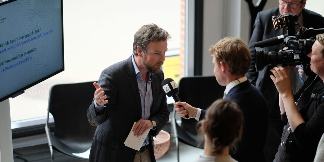 Kunnskapsminister Torbjørn Røe Isaksen var fornøyd med tallene han kunne presentere ved årets hovedopptak for høyere utdanning. Foto: Ketil Blom Kunnskapsminister Torbjørn Røe Isaksen var fornøyd med tallene han kunne presentere ved årets hovedopptak for høyere utdanning. Foto: Ketil Blom