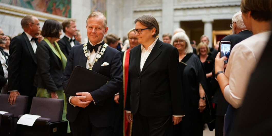 Ole Petter Ottersen er avtroppende rektor ved Universitetet i Oslo. Her på inaugurasjonen til hans etterfølger, Svein Stølen, sammen med prorektor Elisabeth Hennum. Foto: Ketil Blom Haugstulen Ole Petter Ottersen er avtroppende rektor ved Universitetet i Oslo. Her på inaugurasjonen til hans etterfølger, Svein Stølen, sammen med prorektor Elisabeth Hennum. Foto: Ketil Blom Haugstulen