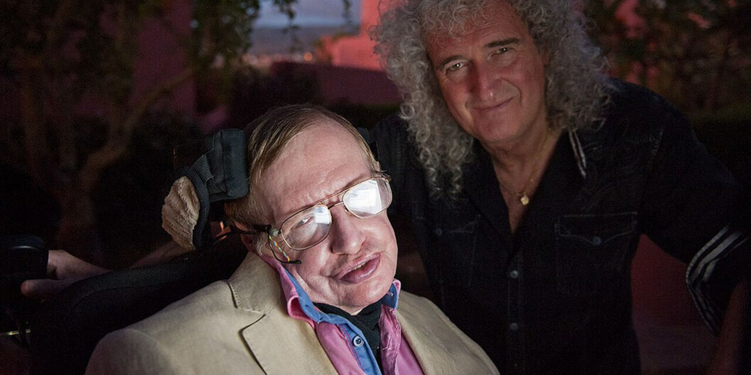 Den britiske matematikeren og fysikeren Stephen Hawking og gitaristen i den tidligere rocke-gruppa Queen, Brian May, er begge sentrale i Starmusfestivalen. I år arrangeres den for fjerde gang. Foto: Starmus Den britiske matematikeren og fysikeren Stephen Hawking og gitaristen i den tidligere rocke-gruppa Queen, Brian May, er begge sentrale i Starmusfestivalen. I år arrangeres den for fjerde gang. Foto: Starmus