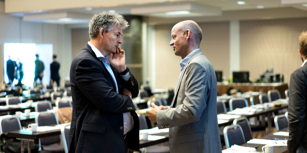 Statssekretær Bjørn Haugstad (t.v.) var lutter øre for innspill til revidering av Langtidsplan for forskning og høyere utdanning på en seminar i Oslo mandag. Foto: Ketil Blom Haugstulen Statssekretær Bjørn Haugstad (t.v.) var lutter øre for innspill til revidering av Langtidsplan for forskning og høyere utdanning på en seminar i Oslo mandag. Foto: Ketil Blom Haugstulen