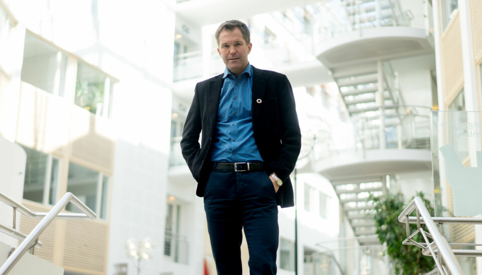 John-Arne Røttingen, administrerende direktør i Forskningsrådet, ser med glede på utviklingen i norsk FoU-arbeid, men er usikker på om utviklingen er i rute for målet for 2030. Foto: Ketil Blom Haugstulen