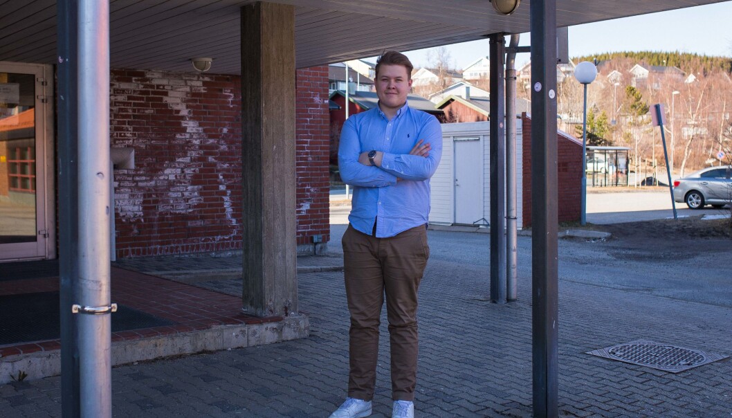 Mathias Lauritzen, studentleder ved Nord universitet, var ikke klar over lovens krav om urnevalg. Nå vil han følge opp saken, slik at praksis blir korrekt. Foto: Siri Ø. Eriksen Mathias Lauritzen, studentleder ved Nord universitet, var ikke klar over lovens krav om urnevalg. Nå vil han følge opp saken, slik at praksis blir korrekt. Foto: Siri Ø. Eriksen