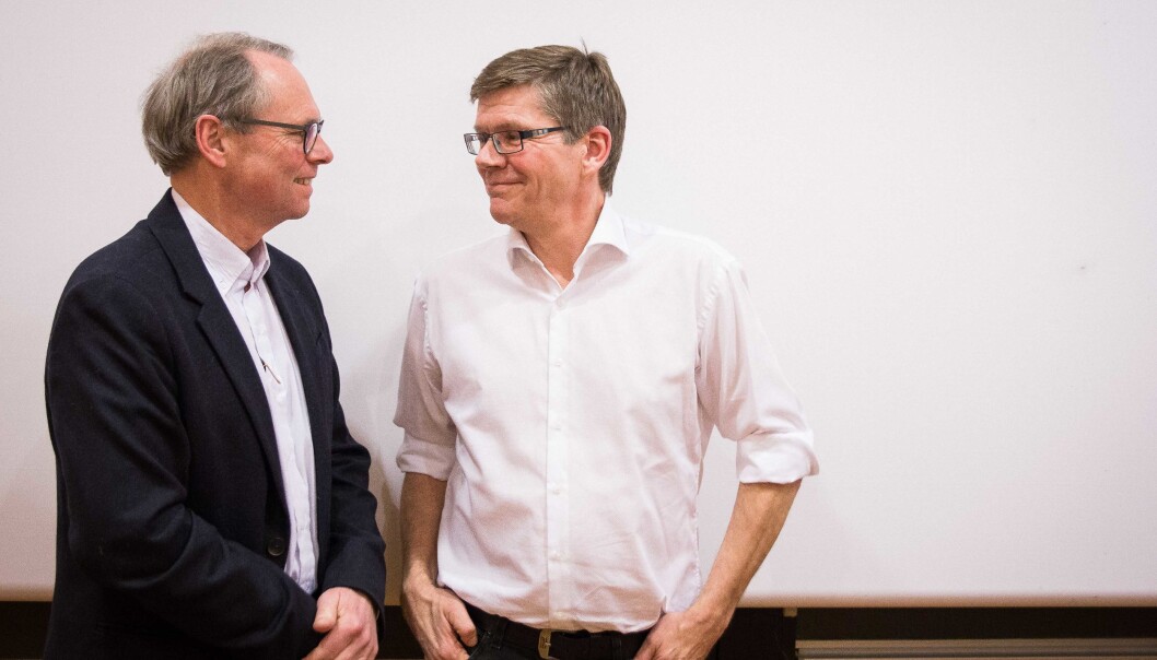 I dag, torsdag 20.april, avgjøres det om jusprofessor Hans Petter Graver eller kjemiprofessor Svein Stølen har vunnet rektorvalget ved Universitetet i Oslo. Reglene ved rektorvalget på UiO får middelalderen til å se demokratisk ut, mener Axel H. Nerdrum. Foto: Siri Ø. Eriksen I dag, torsdag 20.april, avgjøres det om jusprofessor Hans Petter Graver eller kjemiprofessor Svein Stølen har vunnet rektorvalget ved Universitetet i Oslo. Reglene ved rektorvalget på UiO får middelalderen til å se demokratisk ut, mener Axel H. Nerdrum. Foto: Siri Ø. Eriksen