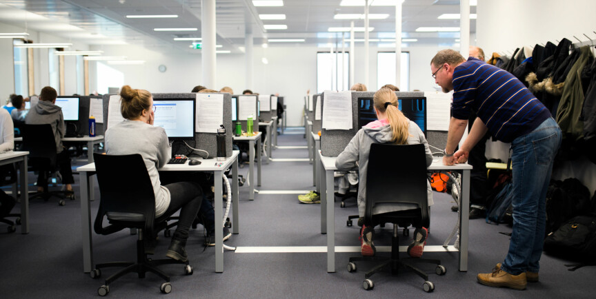 Universitetet i Oslo har egne lokaler tilrettelagt for digitale eksamener. Foto: Henriette Dæhli