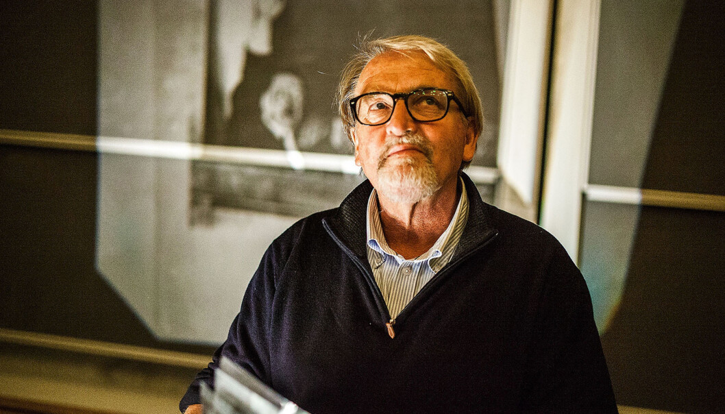 Bernt Hagtvet på et foredrag ved Høgskolen i Østfold. Foto: Bård Halvorsen Bernt Hagtvet på et foredrag ved Høgskolen i Østfold. Foto: Bård Halvorsen