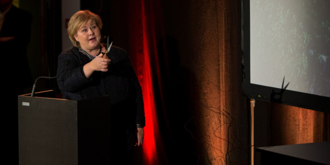 Statsminister Erna Solberg opna offisielt Høgskulen på Vestlandet tysdag. Foto: Christian Blom, På Høyden Statsminister Erna Solberg opna offisielt Høgskulen på Vestlandet tysdag. Foto: Christian Blom, På Høyden