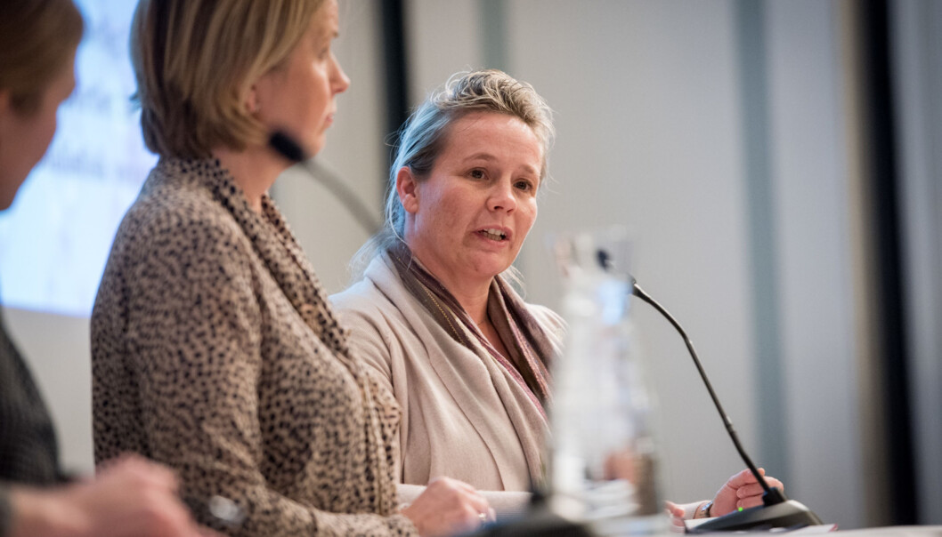 Lill Harriet Sandaune (Frp) på Forskningspolitisk seminar. Foto: Skjalg Bøhmer Vold Lill Harriet Sandaune (Frp) på Forskningspolitisk seminar. Foto: Skjalg Bøhmer Vold