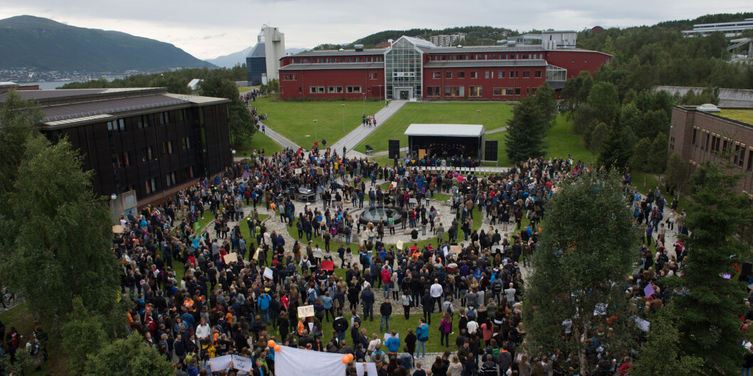 Fra studiestart på universitetet i Tromsø. Fra studiestart på universitetet i Tromsø.