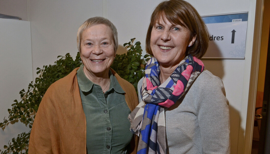 Rektor ved Høgskolen i Lillehammer, Kathrine Skretting (t.v.) og rektor Anna Linnea Ottosen ved Høgskolen i Hedmark vil ha konkurranse om hva den fusjonerte høgskolen i Innlandet skal hete. Foto: Rune René Kristiansen Rektor ved Høgskolen i Lillehammer, Kathrine Skretting (t.v.) og rektor Anna Linnea Ottosen ved Høgskolen i Hedmark vil ha konkurranse om hva den fusjonerte høgskolen i Innlandet skal hete. Foto: Rune René Kristiansen