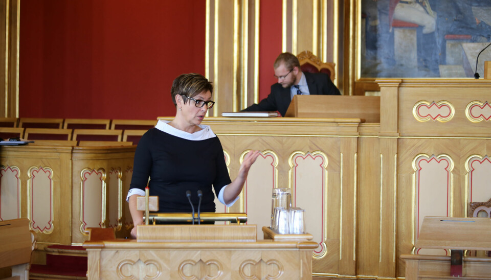 I forrige uke hadde Senterpartiets Anne Tingelstad Wøien en interpellasjon i Stortinget om den nye lærermasteren. Foto: Senterpartiet