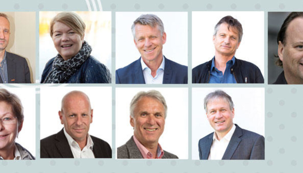 Arild Hovland, Heidi Kapstad, Nils Kristian Bogen, Pål Augestad, Halvor Austenå, Elisabeth Borhaug, Terje Thommasen, Johnny Thorsen og Morten Christian Melaaen er ansatt som nye ledere ved Høgskolen i Sørøst-Norge i dag. I tillegg til disse kommer rektor Petter Aasen og dekan Hans Anton Stubberud, Handelshøyskolen. (Sistnevnte har rettskrav til stillingen og ble dermed ikke ansatt i dag). Foto: Tine Poppe/HSN Arild Hovland, Heidi Kapstad, Nils Kristian Bogen, Pål Augestad, Halvor Austenå, Elisabeth Borhaug, Terje Thommasen, Johnny Thorsen og Morten Christian Melaaen er ansatt som nye ledere ved Høgskolen i Sørøst-Norge i dag. I tillegg til disse kommer rektor Petter Aasen og dekan Hans Anton Stubberud, Handelshøyskolen. (Sistnevnte har rettskrav til stillingen og ble dermed ikke ansatt i dag). Foto: Tine Poppe/HSN
