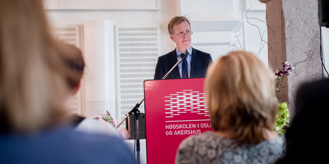 Rektor Curt Rice ved Høgskolen i Oslo og Akershus trenger penger til universitetssatsing og vil ha hånd om de ubrukte midlene som har hopet seg opp ved fakulteter og sentre. Foto: Skjalg Bøhmer Vold Rektor Curt Rice ved Høgskolen i Oslo og Akershus trenger penger til universitetssatsing og vil ha hånd om de ubrukte midlene som har hopet seg opp ved fakulteter og sentre. Foto: Skjalg Bøhmer Vold
