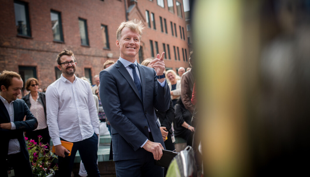 Curt Rice utfordret studentenes retorikk på Twitter. Foto: Skjalg Bøhmer Vold Curt Rice utfordret studentenes retorikk på Twitter. Foto: Skjalg Bøhmer Vold