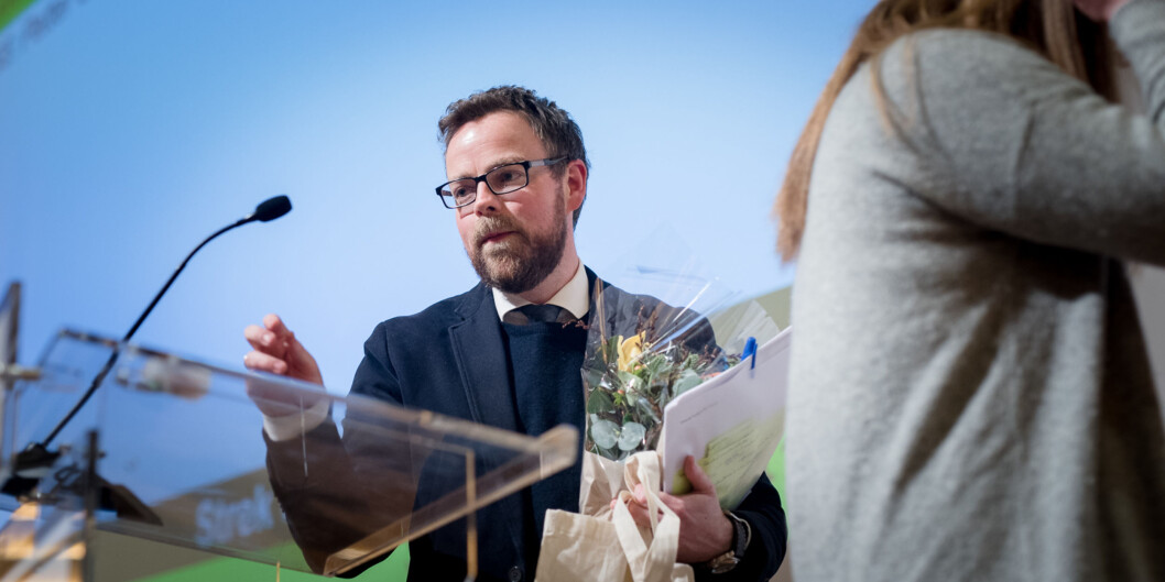 Kunnskapsminister Torbjørn Røe Isaksen talte til Norges studenter på første dag av landsmøtet til Norsk studentorganisasjon. Foto: Skjalg Bøhmer Vold Kunnskapsminister Torbjørn Røe Isaksen talte til Norges studenter på første dag av landsmøtet til Norsk studentorganisasjon. Foto: Skjalg Bøhmer Vold