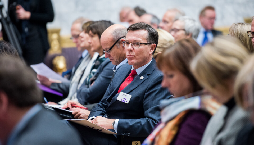 Rektor på UiB Dag Rune Olsen på Kontaktkonferansen 2016. Foto: Skjalg Bøhmer Vold