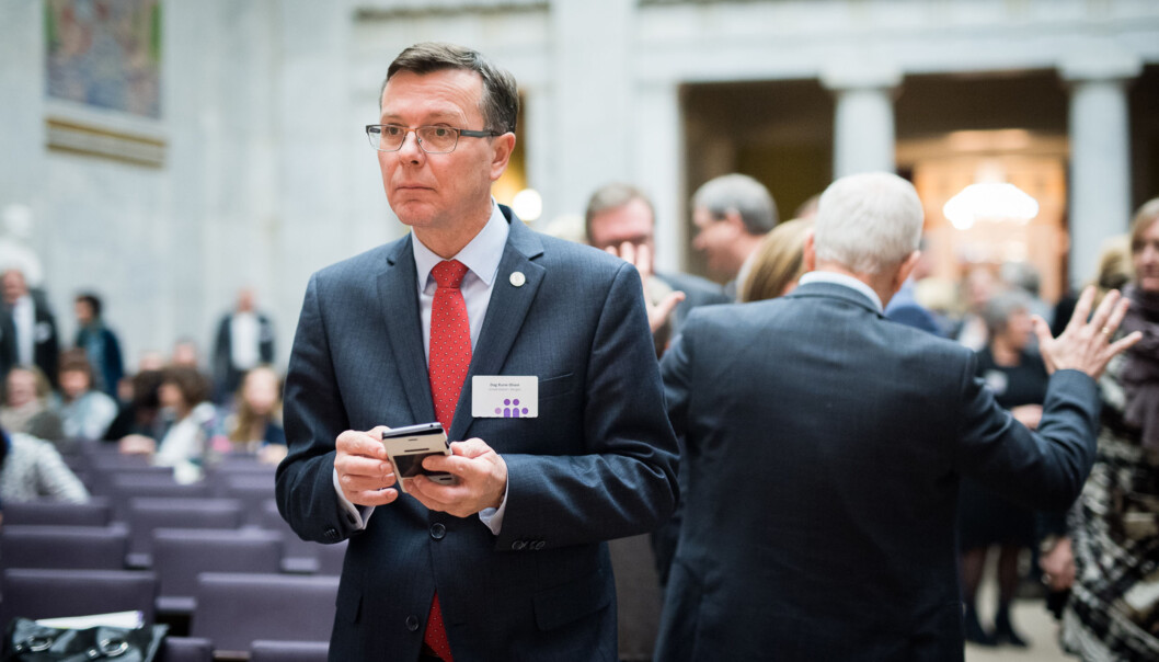 UiB-rektor Dag Rune Olsen reagerer på notatet Utenriksdepartementet sendte til norske rektorer og universitetsdirektører. Foto: Skjalg Bøhmer Vold UiB-rektor Dag Rune Olsen reagerer på notatet Utenriksdepartementet sendte til norske rektorer og universitetsdirektører. Foto: Skjalg Bøhmer Vold