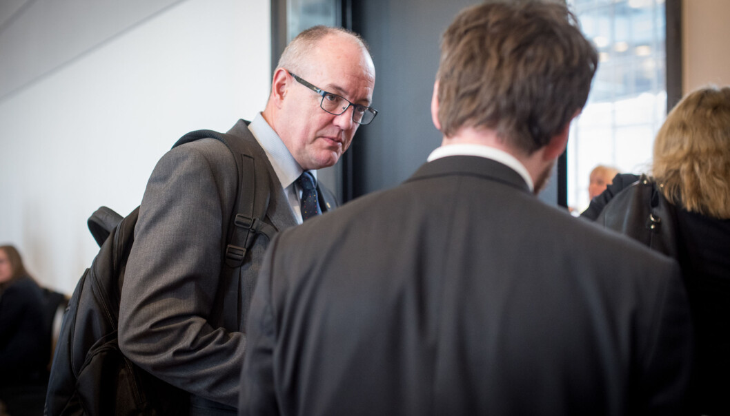 Rektor på NTNU Gunnar Bovim og kunnskapsminister Torbjørn Røe Isaksen under Toppmøte om forskning på Statsministerens kontor. Foto: Skjalg Bøhmer Vold Rektor på NTNU Gunnar Bovim og kunnskapsminister Torbjørn Røe Isaksen under Toppmøte om forskning på Statsministerens kontor. Foto: Skjalg Bøhmer Vold