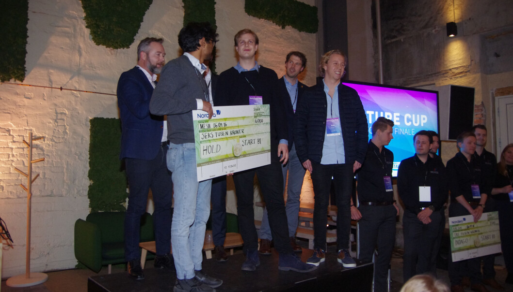 Mennene bak appen Hold slo ut både snigle- og stigbøye-innovasjonar under austlandsfinala i forretningsplankonkurransen Venture Cup. Mennene bak appen Hold slo ut både snigle- og stigbøye-innovasjonar under austlandsfinala i forretningsplankonkurransen Venture Cup.