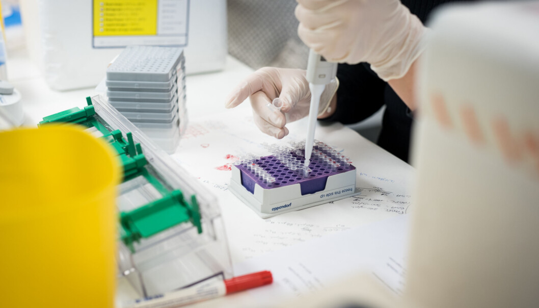 Renée Ellefsen og Line Mykland studerer bioteknologi og kjemi og er i praksis på Mikrobiologisk avdeling på rikshospitalet. Foto: Skjalg Bøhmer Vold Renée Ellefsen og Line Mykland studerer bioteknologi og kjemi og er i praksis på Mikrobiologisk avdeling på rikshospitalet. Foto: Skjalg Bøhmer Vold