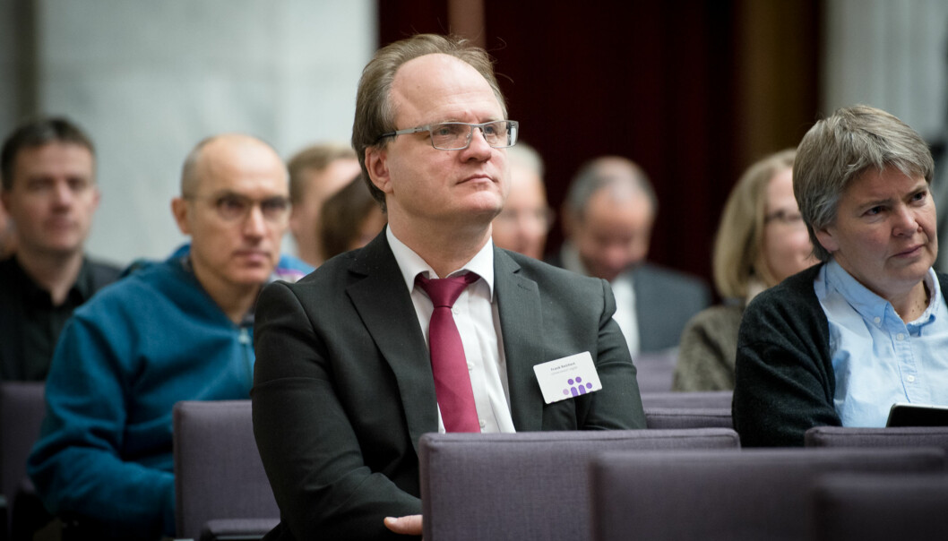Rektor ved UiA Frank Reichert på Kontaktkonferansen 2016. Foto: Skjalg Bøhmer Vold