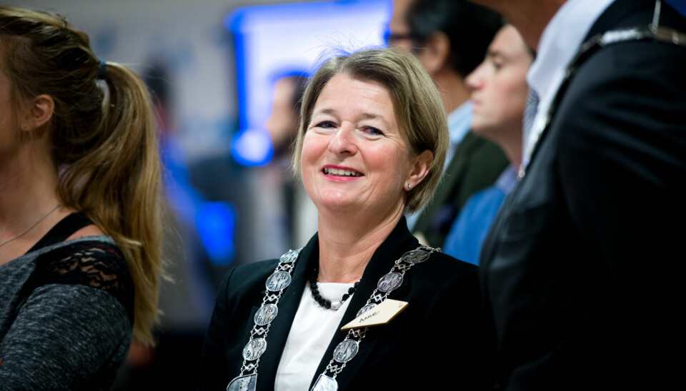 Rektor i Tromsø, Anne Husebekk, har som rektor i Bergen, Dag Rune Olsen, signalisert at hun stiller til gjenvalg. Foto: Skjalg Bøhmer Vold
