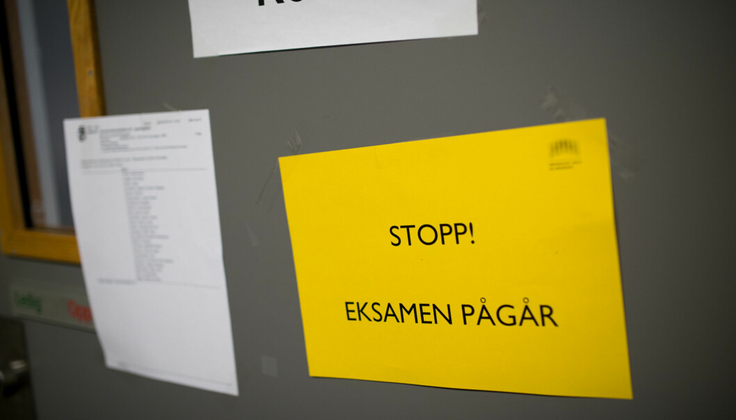 Digital eksamen på Øk. adm. Foto: Skjalg Bøhmer Vold