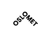 Svart OsloMet-logo diagonalt plassert på hvit bakgrunn.