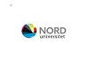 Nord universitet-logo med fargerikt symbol på hvit bakgrunn.