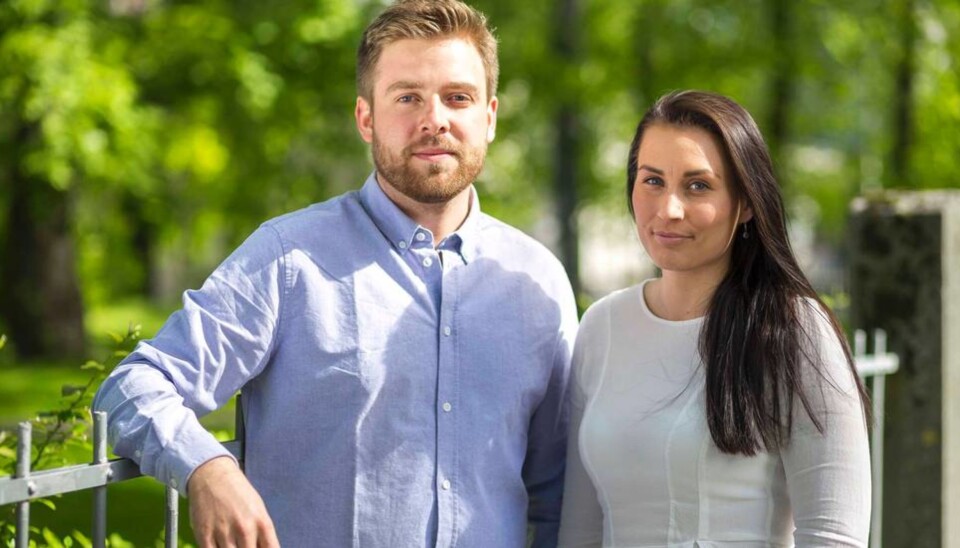 Morten Djupdal og Marte Øien, Studentparlamentet ved HiST. Foto: Mikkel Walle
