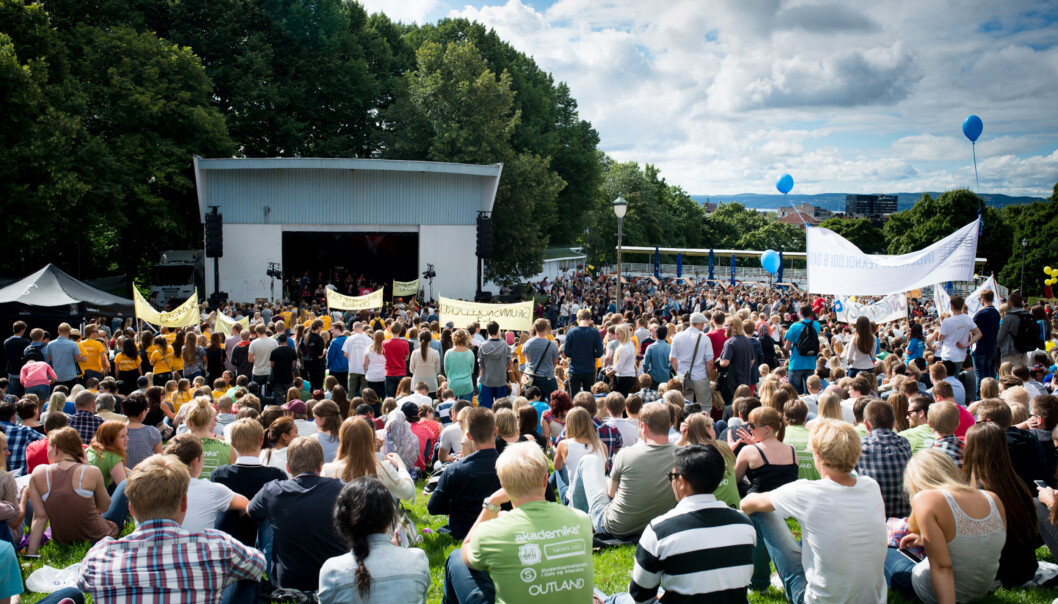 Fra studiestart på høgskolen i Oslo og Akershus. Denne høgskolen har flest utdanninger som er inkludert i regelverket for vurdering av skikkethet, og hadde også flest tvilsmeldinger i 2016. Foto: Skjalg Bøhmer Vold Fra studiestart på høgskolen i Oslo og Akershus. Denne høgskolen har flest utdanninger som er inkludert i regelverket for vurdering av skikkethet, og hadde også flest tvilsmeldinger i 2016. Foto: Skjalg Bøhmer Vold