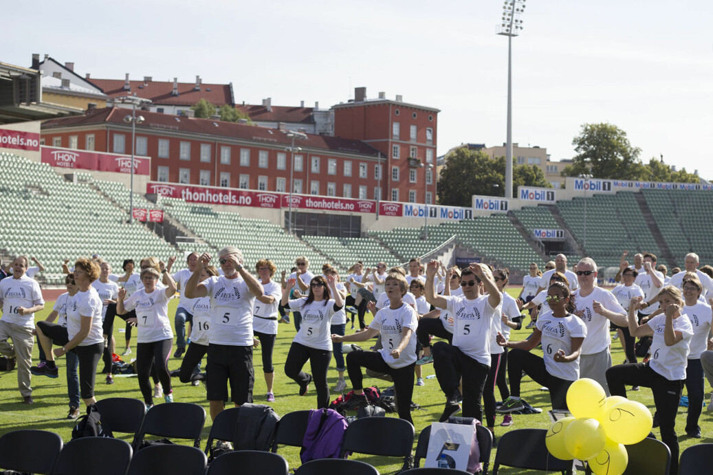 Fra idrettsdag på daværende Høgskolen i Oslo og Akershus, Bislett Stadion. Foto: Øyvond Aukrust