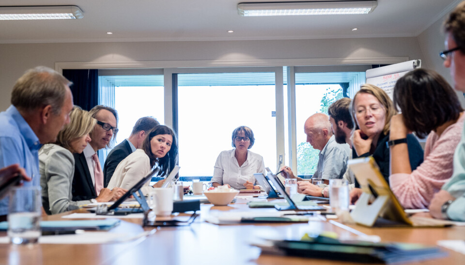 Trine Syversten leder sin første styresamling på Høgskolen i Oslo og Akershus„ mandag 31. august og tirsdag 1. september. Foto: Skjalg Bøhmer Vold