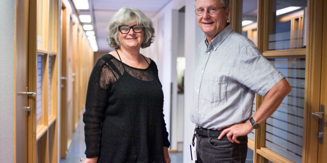 Professor emerita, Irene Levin og professor emeritus Steinar Stjernø smiler etter at de kan nå sende epost til sine forskerkolleger verden rundt med ordinær epostadresse fra høgskolen. Foto: Øyvind Aukrust Professor emerita, Irene Levin og professor emeritus Steinar Stjernø smiler etter at de kan nå sende epost til sine forskerkolleger verden rundt med ordinær epostadresse fra høgskolen. Foto: Øyvind Aukrust