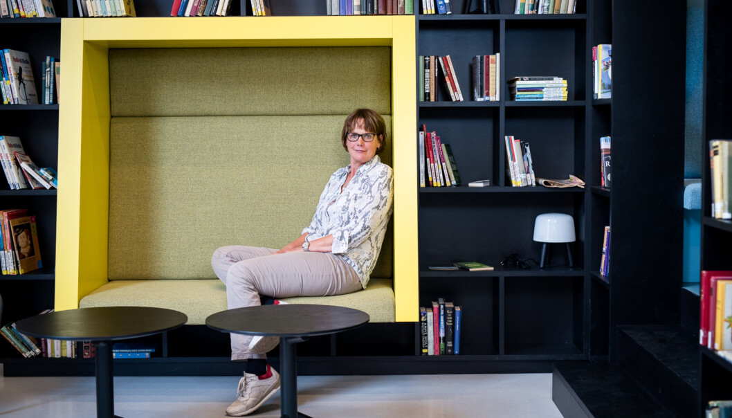 Medieprofessor Trine Syvertsen ved Universitetet i Oslo leder arbeidet med å vurdere en fusjon, eller annet forpliktende samarbeid, mellom Kunsthøgskolen i Oslo, Norges Musikkhøgskole og Arkitektur- og designhøgskolen i Oslo. Foto: Skjalg Bøhmer Vold Medieprofessor Trine Syvertsen ved Universitetet i Oslo leder arbeidet med å vurdere en fusjon, eller annet forpliktende samarbeid, mellom Kunsthøgskolen i Oslo, Norges Musikkhøgskole og Arkitektur- og designhøgskolen i Oslo. Foto: Skjalg Bøhmer Vold