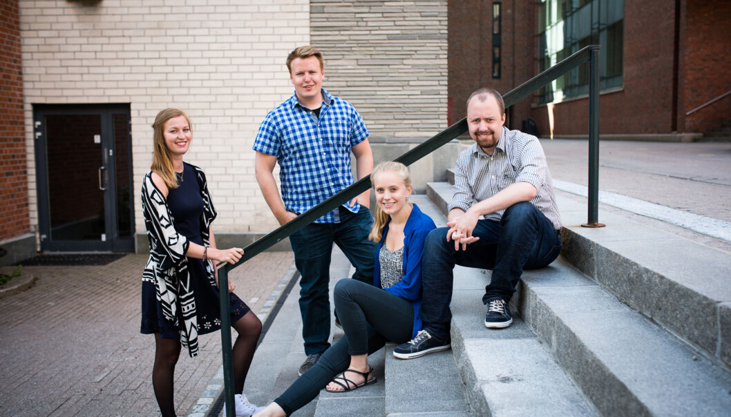Studentparlamentet på HiOA. F.v: Anette Myklemyr Magnussen, Christoffer Storm Tiller Alsvik, Ane Larsen Mjøen og Steinar Olberg. Foto: Skjalg Bøhmer Vold Studentparlamentet på HiOA. F.v: Anette Myklemyr Magnussen, Christoffer Storm Tiller Alsvik, Ane Larsen Mjøen og Steinar Olberg. Foto: Skjalg Bøhmer Vold