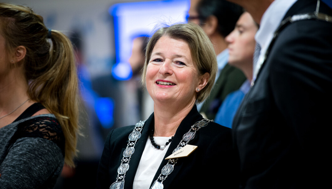 Rektor på UiT Anne Husebekk under Sikt-konferansen. Foto: Skjalg Bøhmer Vold Rektor på UiT Anne Husebekk under Sikt-konferansen. Foto: Skjalg Bøhmer Vold