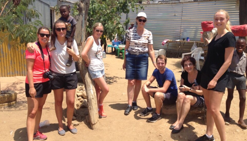 Studenter på praksis i Namibia