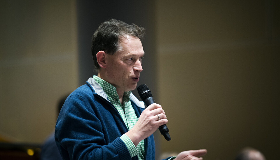 En fusjon mellom høgskolene i Molde, Lillehammer og Volda løser ikke det største problemet til Høgskulen i Volda, men rektor Per Halse er likevel positiv til tanken. Her på dagens høring om finansiering i UH-sektoren.