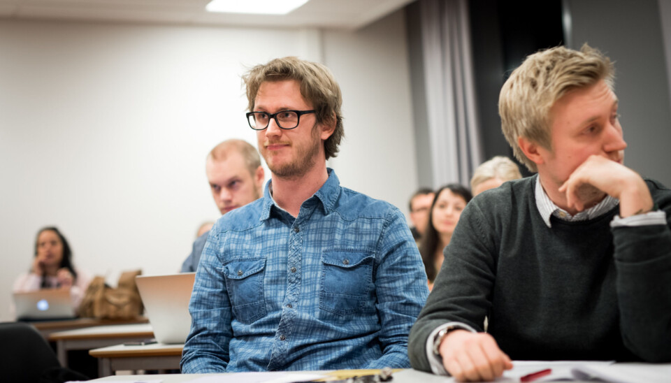 Tord Øverland (bildet) sier han er svært lettet over at han fremdeles har Studentparlamentets tillit etter at mistillitsforslaget fra William Sæbø ble nedstemt. Foto: Skjalg Bøhmer Wold. Foto: Skjalg Bøhmer Vold