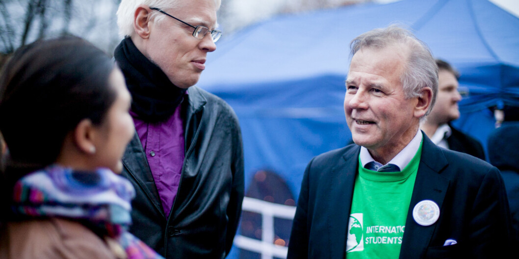 Prorektor ved Høgskolen i Oslo og Akershus, Frode Eika Sandnes, og rektor ved Universitetet i Oslo, Ole Petter Ottersen, var blant dagens taler i Oslo. Foto: Wanda Nathalie Nordstrøm Prorektor ved Høgskolen i Oslo og Akershus, Frode Eika Sandnes, og rektor ved Universitetet i Oslo, Ole Petter Ottersen, var blant dagens taler i Oslo. Foto: Wanda Nathalie Nordstrøm