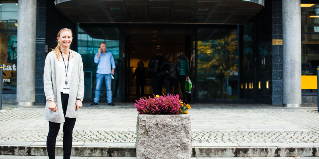 Byggingeniør Katarina Young var forberedt på en vanskelig jobbjakt, men nå har hun fått jobb i Bymiljøetaten etter studiene på HiOA. Foto: Wanda Nathalie Nordstrøm Byggingeniør Katarina Young var forberedt på en vanskelig jobbjakt, men nå har hun fått jobb i Bymiljøetaten etter studiene på HiOA. Foto: Wanda Nathalie Nordstrøm