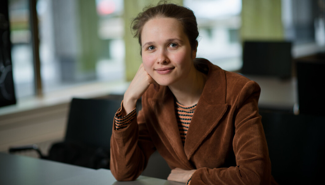 Russiske Nataliia Moshina lærte seg norsk på rekordtid og gjennomførte sine masterintervjuer og annet forskningsarbeid på norsk. Foto: Skjalg Bøhmer Vold Russiske Nataliia Moshina lærte seg norsk på rekordtid og gjennomførte sine masterintervjuer og annet forskningsarbeid på norsk. Foto: Skjalg Bøhmer Vold
