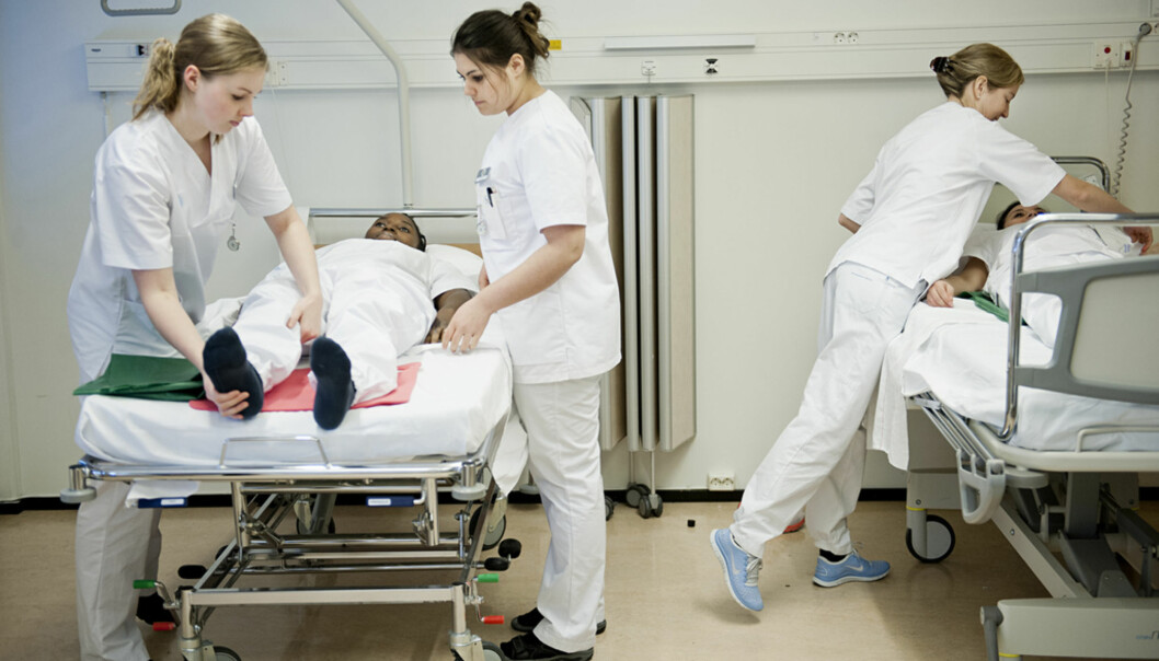 Sykepleiestudenter på Kjeller er mer fornøyd enn studentene i Pilestredet, ifølge Studiebarometeret. Nå kan de to utdanningene bli slått sammen. Foto: Benjamin A. Ward/HiOA