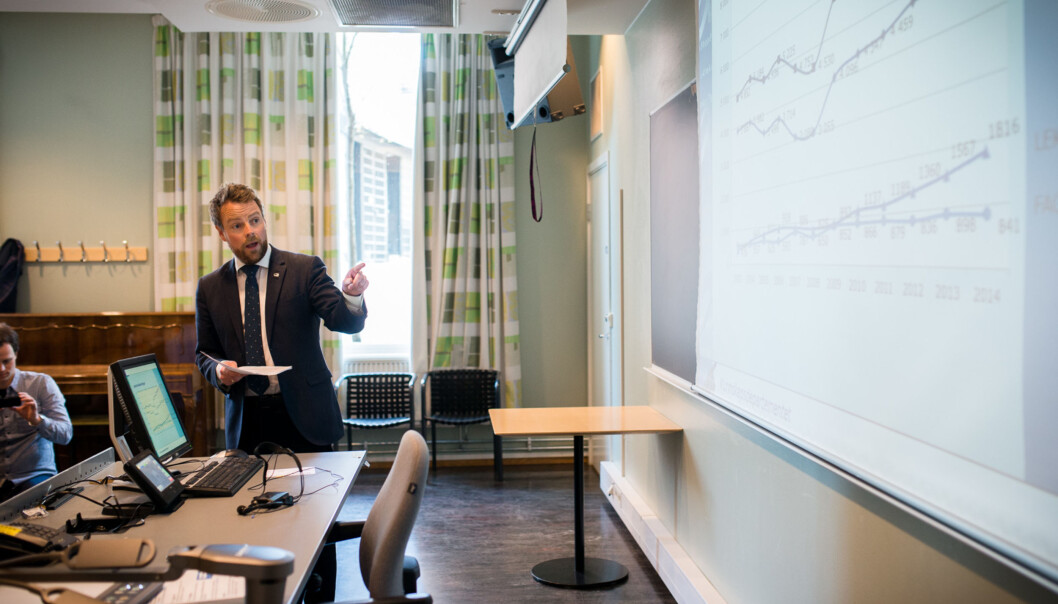 Regjeringen med Torbjørn Røe Isaksen i spissen har nedfelt sitt løfte om 5-årig lærerutdanning. Foto: Skjalg Bøhmer Vold Regjeringen med Torbjørn Røe Isaksen i spissen har nedfelt sitt løfte om 5-årig lærerutdanning. Foto: Skjalg Bøhmer Vold